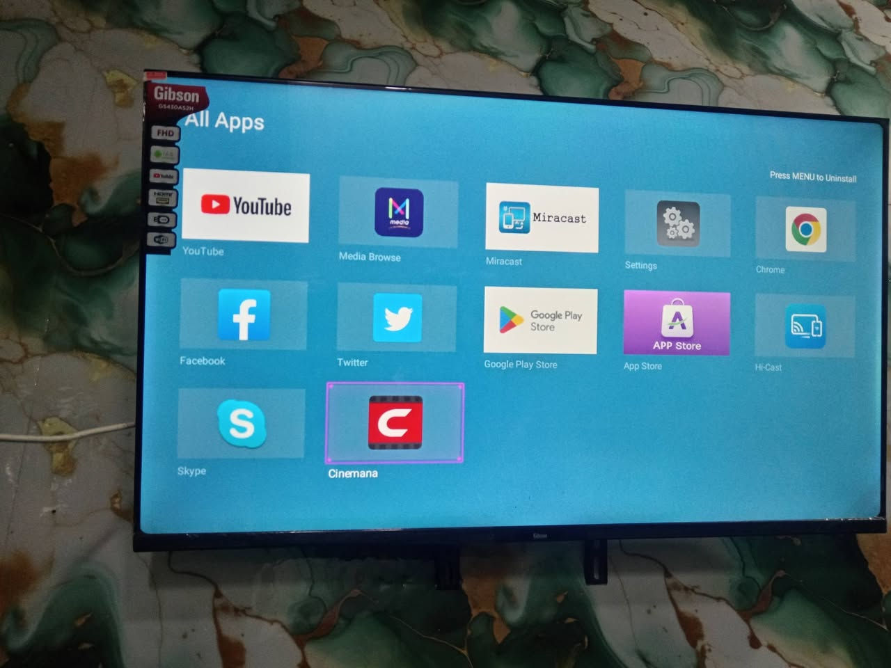 شاشه ماركه جبسون الاصليه جديده بعده بكارتونتهة  مستخدمه لتجربه
حجم ٤٣  سبب بيع ضرف طارئ مصاله يومين من مشتري ب٢٣٠  ودابيعه بس ب٢٠٠مكاني شهداء البياع  ***********
