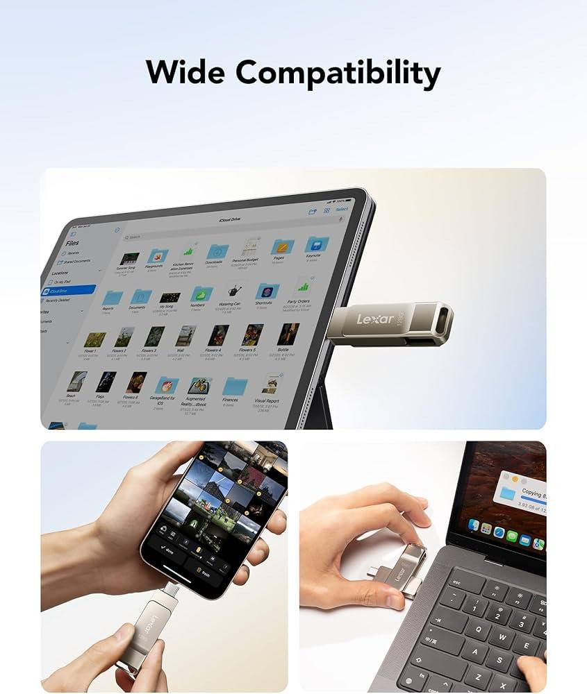 #فلاش ميموري Lexar JumpDrive Dual Drive D40E — 128GB 🔥💾

✨ تخزين ذكي وسريع بتصميم عملي
فلاش مزدوج يتيح لك نقل الملفات بسهولة بين الموبايل والكمبيوتر

🔌 منفذين USB-C + USB-A لمرونة عالية بالاستخدام
⚡ نقل بيانات سريع وسلس للصور، الفيديو، والملفات الكبيرة
📱 متوافق مع الهواتف، اللابتوبات، وأجهزة الكمبيوتر

💾 سعة 128GB مناسبة للاستخدام اليومي والتخزين الكبير
🪶 تصميم صغير وخفيف سهل الحمل والاستخدام

🎯 مثالي لنقل الملفات بين الأجهزة بسرعة وبدون تعقيد

للحجز والاستفسار خـاص…📩


**إذا كنت صاحب هذا الإعلان وتريد حذفه لأي سبب، رجاءا أرسل رسالة إلى الدعم الفني**