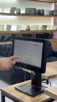 جهاز كاشير لمس بالة نظيف جدا للبيع حجم 14 انج ماركة عالمية HP مرتب  ال...