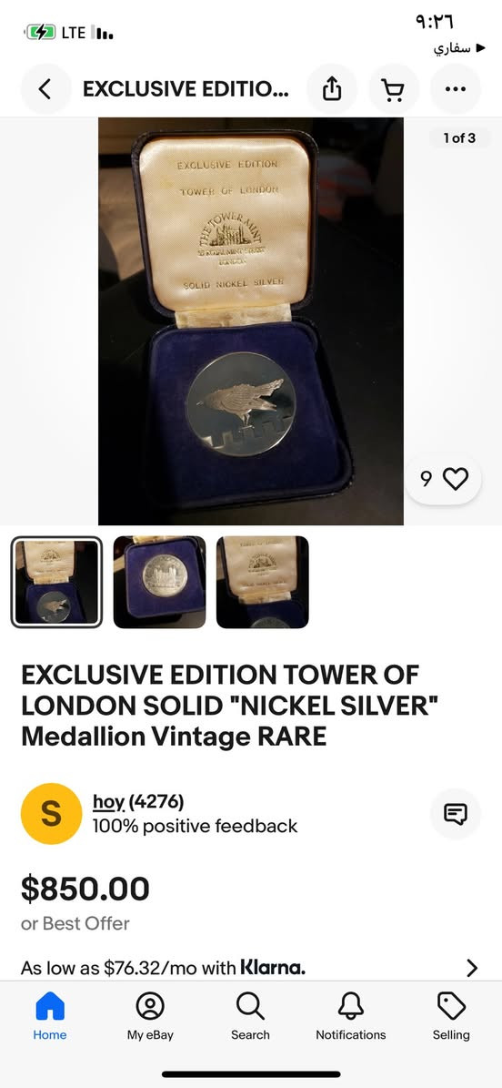 بالعلبه الاصليه الوزن  اكثر من ٣٣ غم مزاد ليوم غداً العاشره ليلاً 
البدايه  ٥٠ $


**إذا كنت صاحب هذا الإعلان وتريد حذفه لأي سبب، رجاءا أرسل رسالة إلى الدعم الفني**