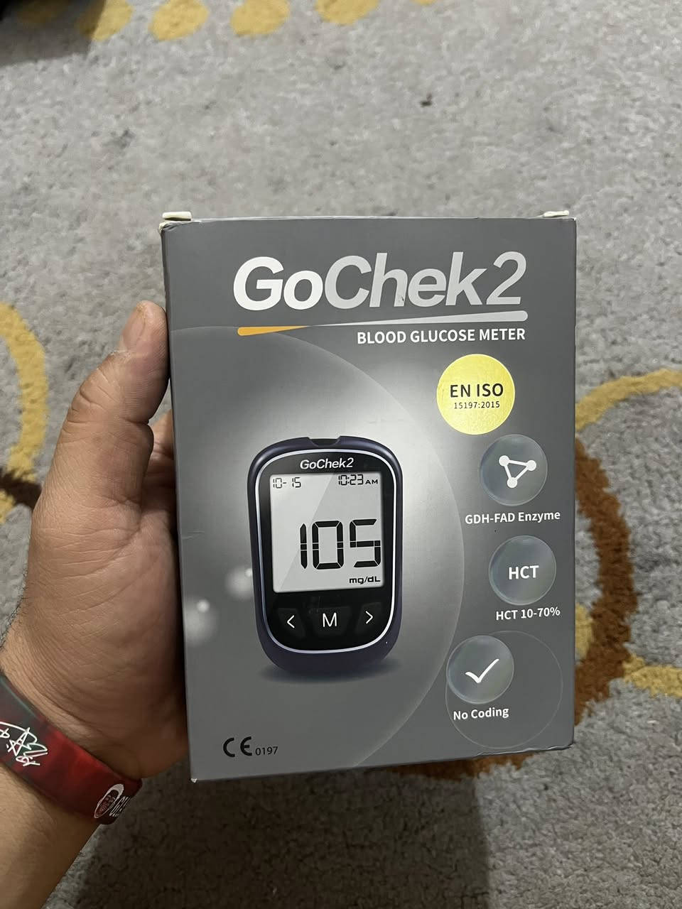 �✨ جهاز قياس السكر GoChek 2
اطمّن على صحتك بسرعة وسهولة من بيتك 💙🏠

⚡ نتيجة خلال 5 ثواني فقط
🔬 دقة عالية بتقنية GDH-FAD
🚫 بدون ترميز (No Coding) – استخدام أسهل
💾 يخزن لحد 500 قراءة
🚨 تنبيه عند وجود الكيتونات
🗑️ طارد ذاتي للشريط لراحة ونظافة أكثر

اختيارك الذكي لمتابعة يومية دقيقة وآمنة ✅�


**إذا كنت صاحب هذا الإعلان وتريد حذفه لأي سبب، رجاءا أرسل رسالة إلى الدعم الفني**