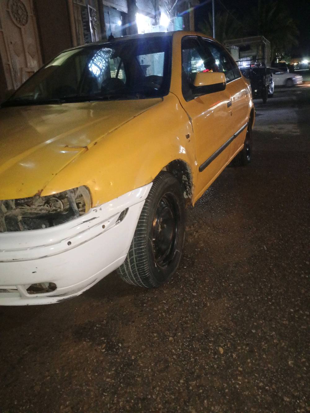 عنواني النجف حي العسكري مكتب رشيد 
سمند منديل 2012 عليهه هيئه وغرامه نص عل مشتري ونص عل بائع رقمهه صدامي نجف 