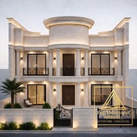 تصميم منزل مساحة 288 م٢ بواجهة كلاسك جميلة.. لطلب التصاميم يمكنكم الات...