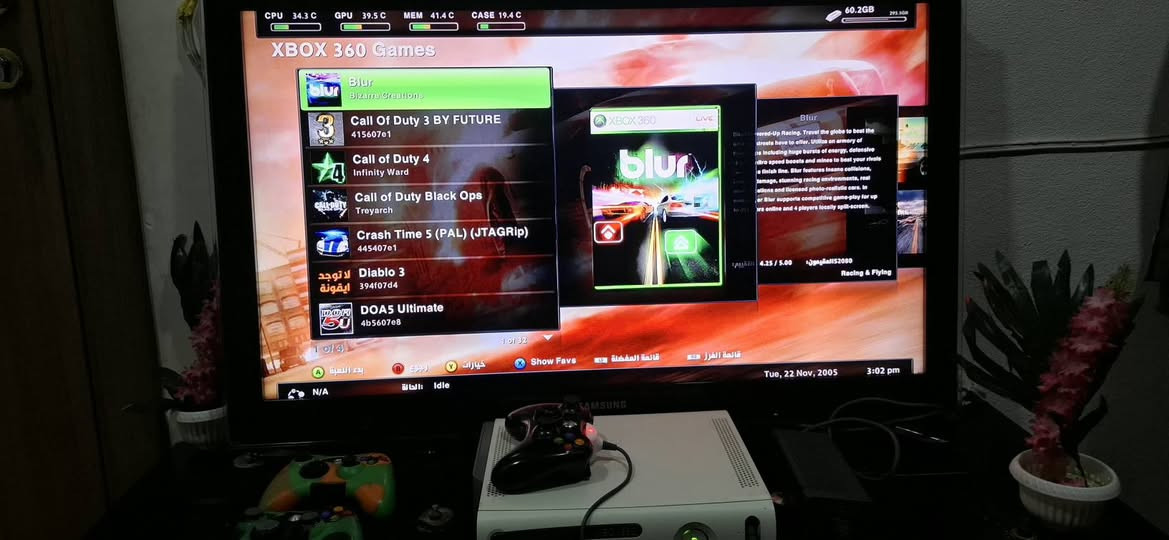 سلام عليكم جهاز اكس بوكس 360 كاسبر للبيع جهاز نضيف ومال بيت هارد 320 وبي العاب قوية 25لعبة مع 3يدلت بلوتوث اصليات سعر 100 الف مكاني موصل/ايسر وهذه رقمي ***********.
