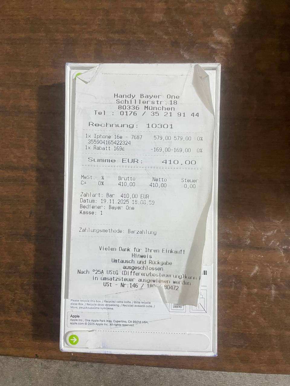 السلام عليكم ،، أيفون 16e  (128 GB) . جديد ما مفتوح . سعر ٨٥٠  الف دينار . 
 تليفون.***********
