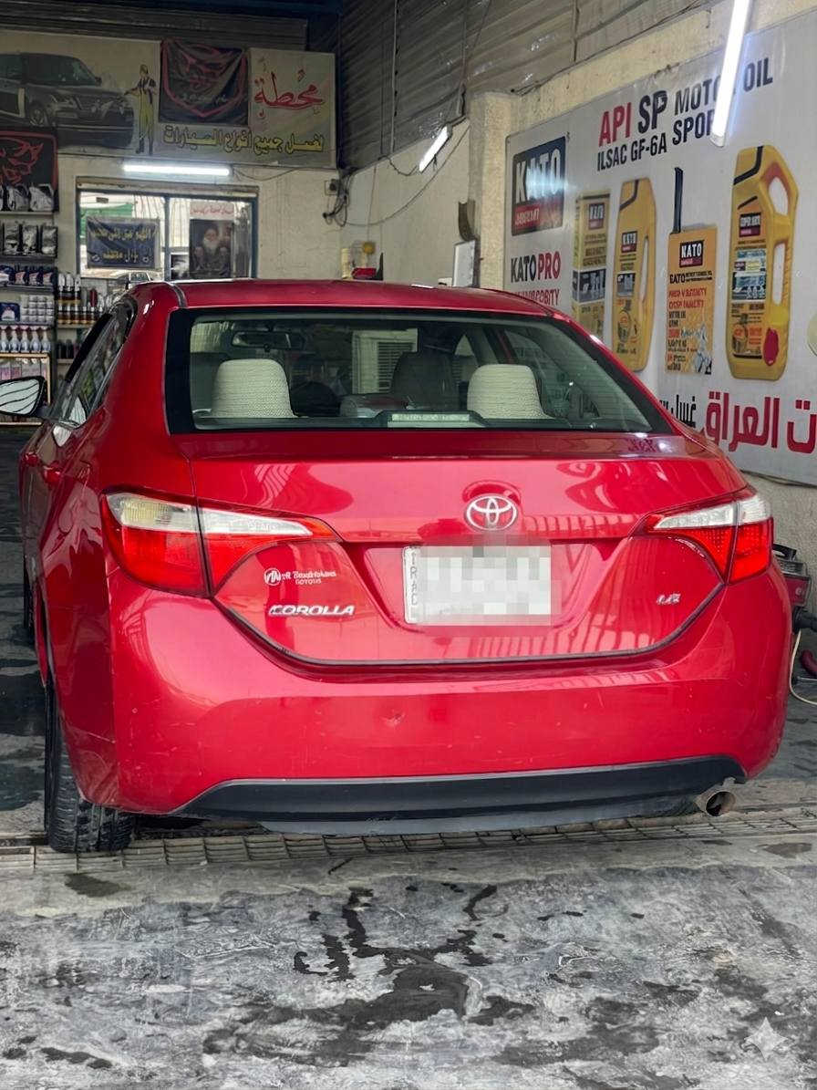 كورولا موديل ٢٠١٤
وارد امريكي 
محرك ١٨٠٠ رقم نجف مشروع وطني 
سياره جاهزة مكاني بغداد 
***********
