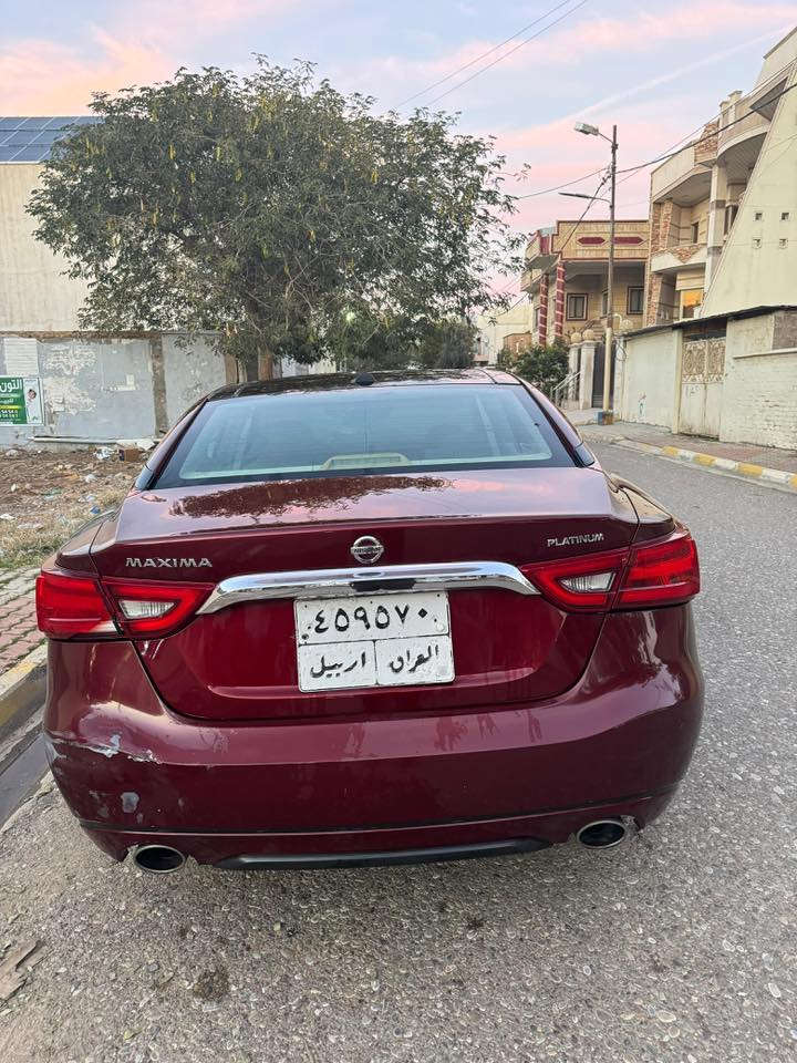 #بيع مستعجل
#السعر 109 ومجال
نيسان #ماكزيما 2016 بلاتينيوم
فول مواصفات
دواخل بيجي
بيها خمس قطع صبغ بدون دواخل بدون ايرباك
رقم الشاصي
1N4AA6AP1GC380531
ماشي 150 كم
گير محرك تبريد تحويل غرامة شرط
العنوان كركوك
اتصال و واتساب ***********
