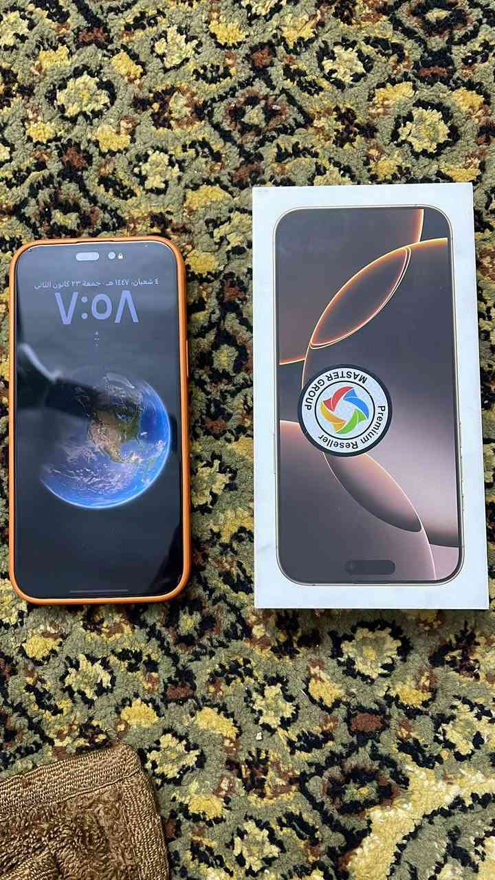 السلام عليكم ايفون ١٦ برو ماكس بطارية ١٠٠ دورات ٢٥ نظيف جديد مستخدم شهر السعر  مليون و ٤٥٠ *********** بعدة ب ضمان
كارتون + كيبل الاصلي مكاني صلاح الدين تيتانيوم تك سيمكارت
