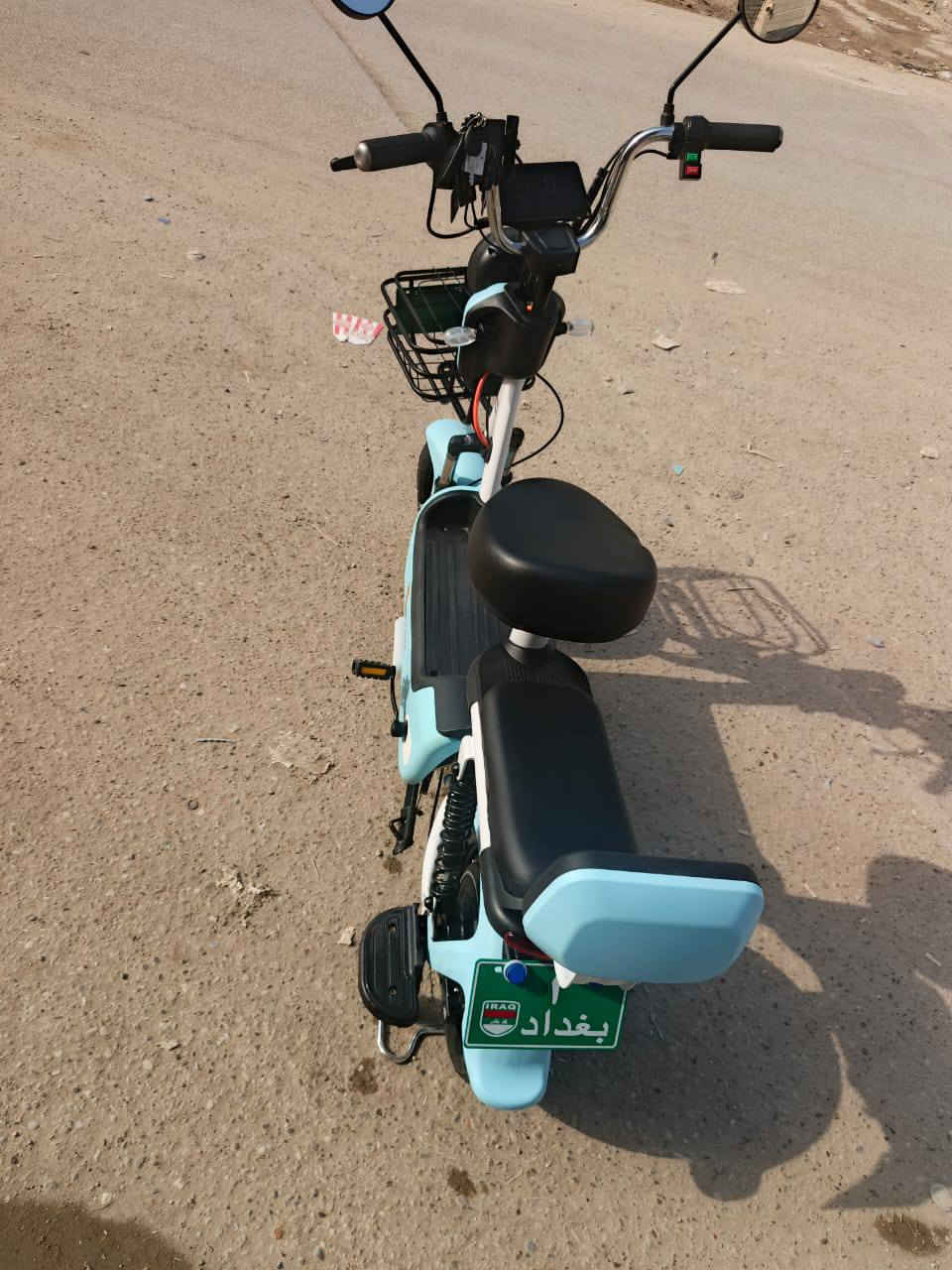 سلام عليكم شباب للبيع 
دراجه شحن مديل 2026جديده صار١٥يوم من اخذتهااستخدام قليل كلش سويجات ثنين بصمات ثنين كارت تشغل شاشه مسجل بلوتوث حساسات يده زوج بريكات شاحنه كلها كامله اي نقص مابيها 
عنواني بغداد العبيدي شارع ٢٠
رقم الهاتف *********** دبل اشاره كلش حلوه
