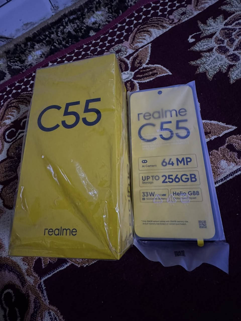 السلام عليكم 🙋🏼
جهاز ريلمي C55 🤳🏻للبيع
مواصفات الجهاز👇🏻
ذاكره 256GB ✨
كامره 64MP👀
شاحنه 33W ❤️‍🔥
_____________________
وكامل المواصفات 
الملحقات كامله شاحنه وكيبل وكارتون كله موجود👌
نظافه الجهاز 90%⚡️
______________________________
الجهاز اخو الجديد لا مفتوح ولا مصلح شرط الفحص😶‍🌫️✅
السعر 150الف وبيه مجال كلش كلش قليلل للشراي 🚸
للاستفسار اتصال واتساب✍🏻👇🏻
((***********))
ما متواجد فيس فقط اتصال واتساب قليل وبلخدمه للشراي🙋🏼
