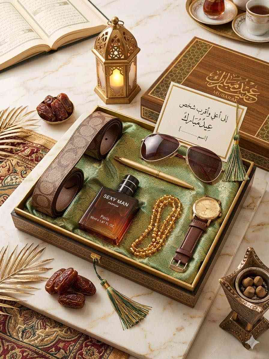 🤎 بكج الأناقة الرجالي المتكامل 🤎
لكل من يبحث عن التميز، وفرنا لكم الهدية المثالية والأجمل لتهدوها لمن تحبون (الأب، الأخ، الزوج، أو الحبيب) لتكتمل بها هيبته وأناقته ✨
🎁 محتويات البوكس:
 ساعة يد راقية (مقاومة للماء) ⌚️
 عطر رجالي فواح ومميز 🪵
 قلم سوفت أصلي فاخر 🖊️
 حزام جلد طبيعي أنيق 💼
 سبحة مميزة وعصرية 📿
 نظارة شمسية تزيد الإطلالة جاذبية 😎 بغداد, العراق


**إذا كنت صاحب هذا الإعلان وتريد حذفه لأي سبب، رجاءا أرسل رسالة إلى الدعم الفني**