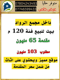 عروض اليوم داخل مجمع حي الجامعة الرواد  بيت فئة 120 للايجار  بيت فئة 1...