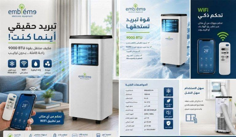 السعر 400 الف
سبلت متنقل أمبليوم EM PAC26
سبلت متنقل عملي ومناسب لتبريد الغرف الصغيرة والمكاتب، مع إمكانية التحكم عن بُعد عبر تطبيق الهاتف.
المواصفات:
سعة التبريد: 9000 BTU
القدرة الكهربائية: 1000 واط
التيار المقنن: 4.6 أمبير
الجهد الكهربائي: 220 فولت / 50 هرتز
نطاق التشغيل: من 16°م إلى 31°م
تدفق الهواء: 300 م³/ساعة
يدعم Wi-Fi للتحكم عبر تطبيق الهاتف.
الأبعاد:
355 × 330 × 807 ملم
المميزات:
تصميم متنقل سهل النقل بين الغرف.
تحكم ذكي عبر تطبيق الهاتف باستخدام Wi-Fi.
مناسب للمساحات الصغيرة والضيقة.
تشغيل سهل مع كفاءة جيدة في التبريد.
ضمان سنة 
توصيل بغداد 5 محافظات 6 بغداد, العراق


**إذا كنت صاحب هذا الإعلان وتريد حذفه لأي سبب، رجاءا أرسل رسالة إلى الدعم الفني**
