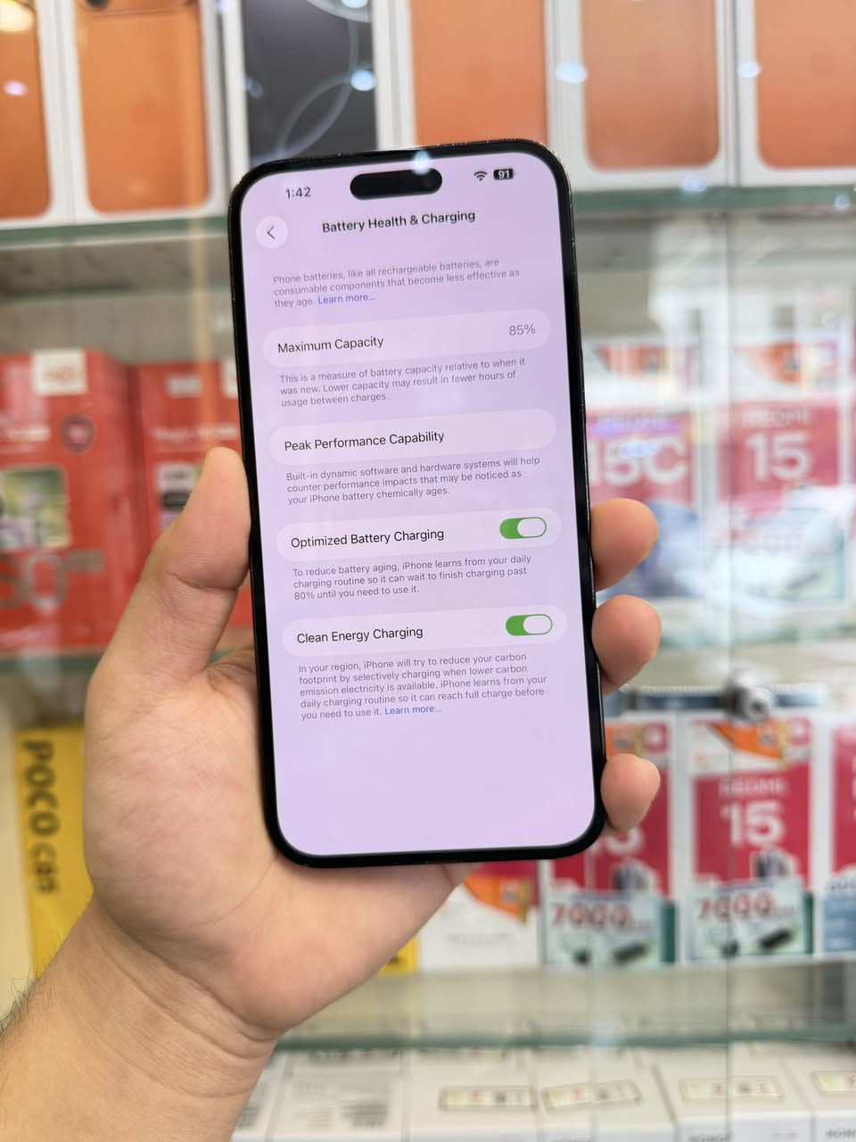 ايفون 14 برو ماكس ايسيم شريحه إلكترونيه لون اسود 🖤🔥
ذاكرة 256 بطاريه 85 بلاديه الجهاز لامفتوح ولا مصلح شرط تفحص وين ميعجبك بالحاسبة كله نورمال✅مع وصل ضمان لمدة 5 ايام اي مشكله اي خلل يستبدل السعر 💥730 الف 💥
بغداد / البياع شارع 20 اسم المحل مركز حسان للموبايل 
***********
