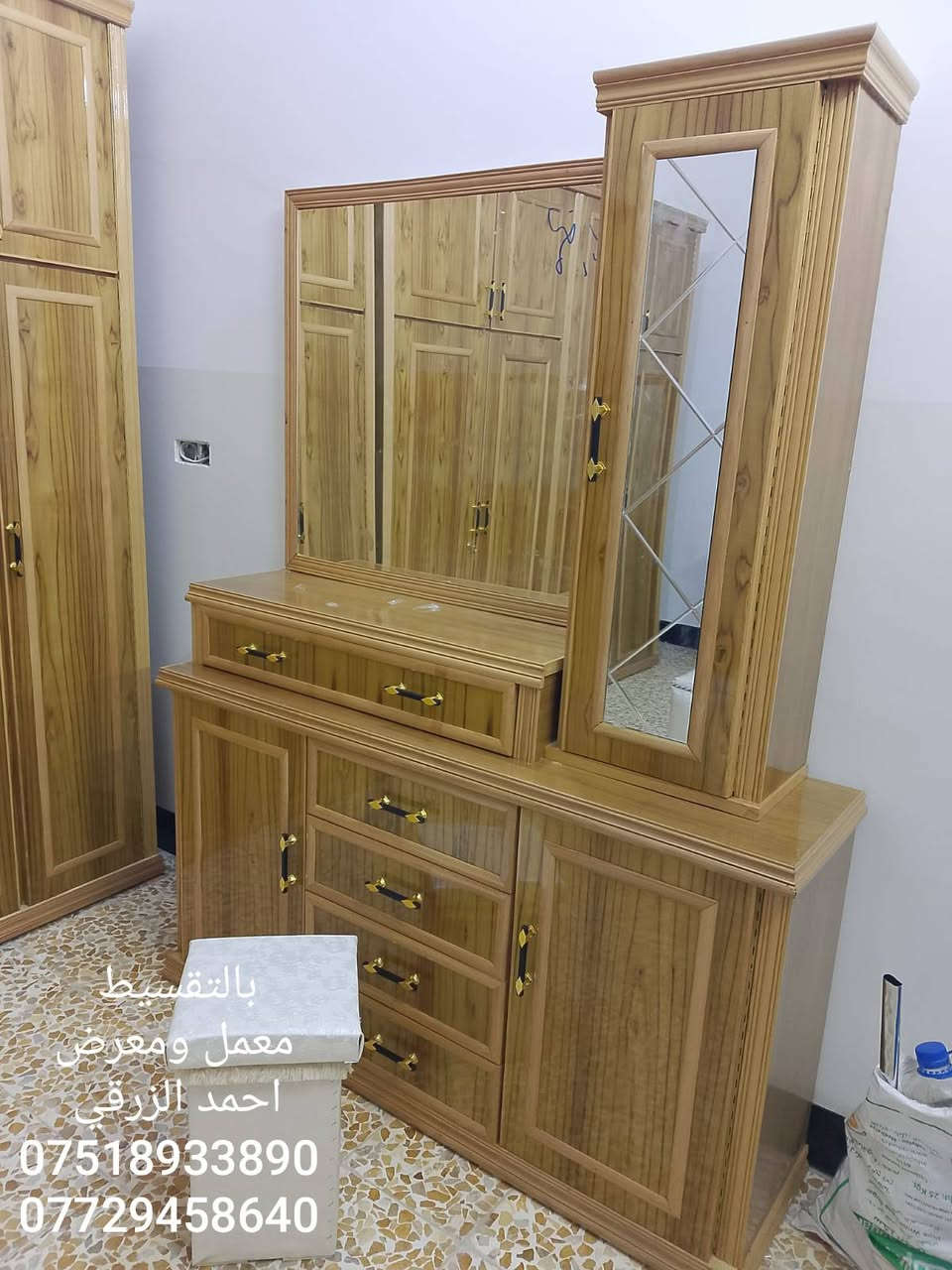 #بالتقسيط_بالتقسيط
معرض ومعمل احمد الزرقي لبيع الأثاث 
جميع انواع #غرف_النوم_الصاج (#نقدا) و (#بالتقسيط)
 من10اشهر الي18 شهر بدون مقدمة
يوجد نظام استبدال الغرفة المستعملة بغرفة جديدة و الاتفاق على الفرق
العنوان الموصل / الايمن / الصناعة القديمة / اليابسات / قرب فرع المستوصف 
يوجد فصال حسب الطلب
***********يوجد واتساب
*********** يوجد واتساب
المشمولين بالاقساط جميع الموظفين والمتقاعدين وابطال الداخلية والدفاع والوريث على مصرف الرافدين الدفع يدوي او الكتروني على رغبت الزبون 
بالتقسيط_غرف_نوم_معرض_احمد_الزرقي
