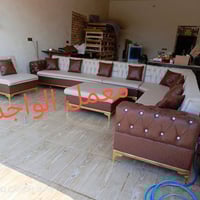 ديوان ٧ متر • ١٠ كوشات هدية • قماش حسب الطلب