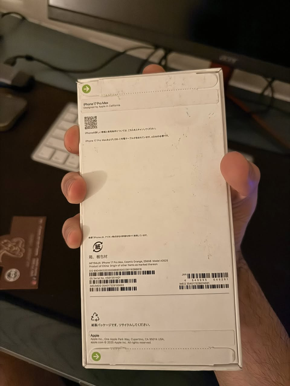 17 pro max 256 esim
بطارية ١٠٠٪؜ مشحون ٥٥ مرة
١،٨٠٠،٠٠٠
***********
