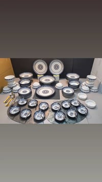 سيت فرفوري ازرق • ١١٤ قطعة • قابل للمايكرويف