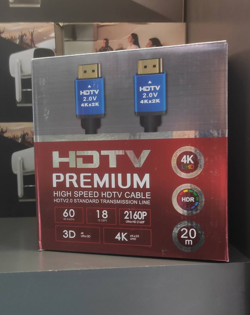 السلام عليكم
كابل HDTV Premium HDTV2.0 لنقل الصورة والصوت بجودة عالية.
يدعم دقة4K UHD حتى 60HZبسرعة نقل تصل الى18Gbpsمع دعم HDR لالوان اوضح وتباين تقوى ويدعم 3D
مثالي لتوصيل التلفز 4K مع الرسيفر ، PC و البلاستيش و الكمبيوتر و أجهزة البث و Xbox.
يتوفر طول كابل 
✔️ 5m
✔️20m
الاستفسار والاسعار يرجى مراسلة الصفحة 
***********
