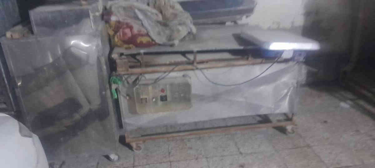 سلام عليكم معمل كامل فرن دوار يراني وياه ثالث عرباين طاوليات(40)×(60) فرن غازي عجانه عراقيه نص جبس وخلاط كيك كساره مال فستق مولده كيا ثالث ميوزه ميزين استيل ميز خشب قطاعه مال صمون كهربائي البيع كالهن شالع ستفسار على هذا رقم (***********)
