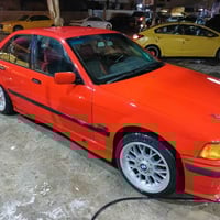 بي ام e36 السياره معدله بل كامل محرك 525 مسكر كبس، كير جاترك  ZF, نمره...