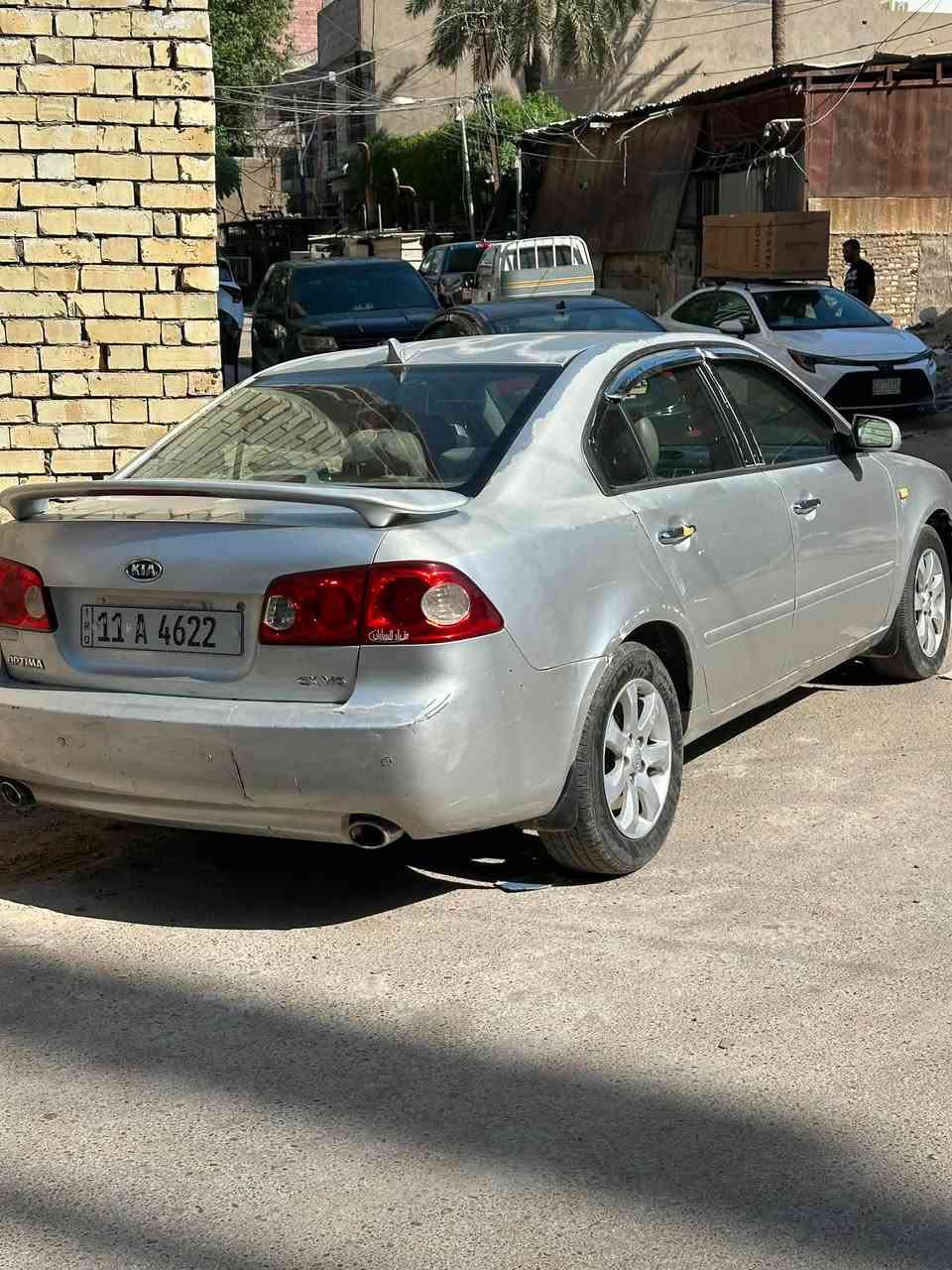 اوبتما ٢٠٠٧
تبخير خفيف بالمحرك 
جراد ببعض الاماكن مثل ممبين بالصور
صدر امامي جديد بس خلفي يحتاج تبديل
محرك ٦ سلندر دوش
تبريد ثلج حتى بلازدحام
بس يحتاجلها شوي ترتيب السيارة متروكة

مكاني بغداد
سعر ٦٥ وبيها مجال 
***********
