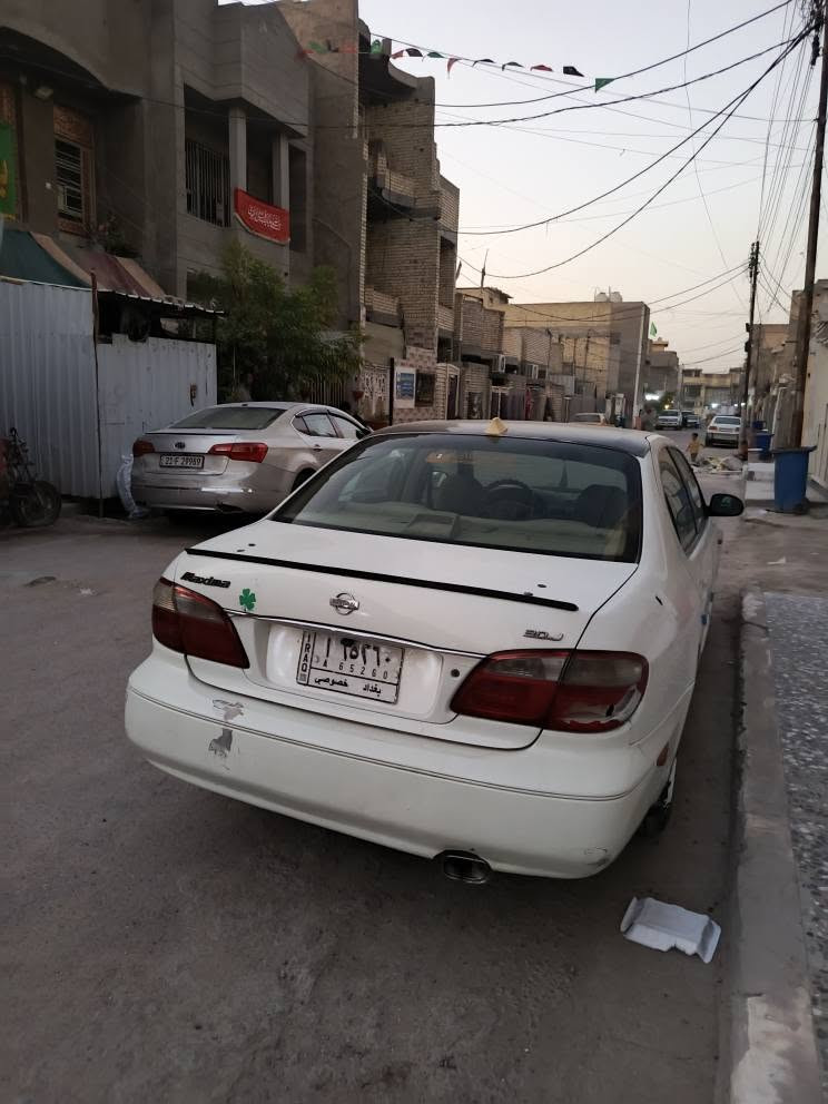 سلام عليكم
نيسان مكزما موديل 2001
تبريد تهم تاير كلشي شغال 
بيها 3قطع صبغ ابيع احزام ما بيها ضرر 
العنوان بغداد المشتل 
السعر ب 50وبيها مجال 
*********** بغداد, العراق
