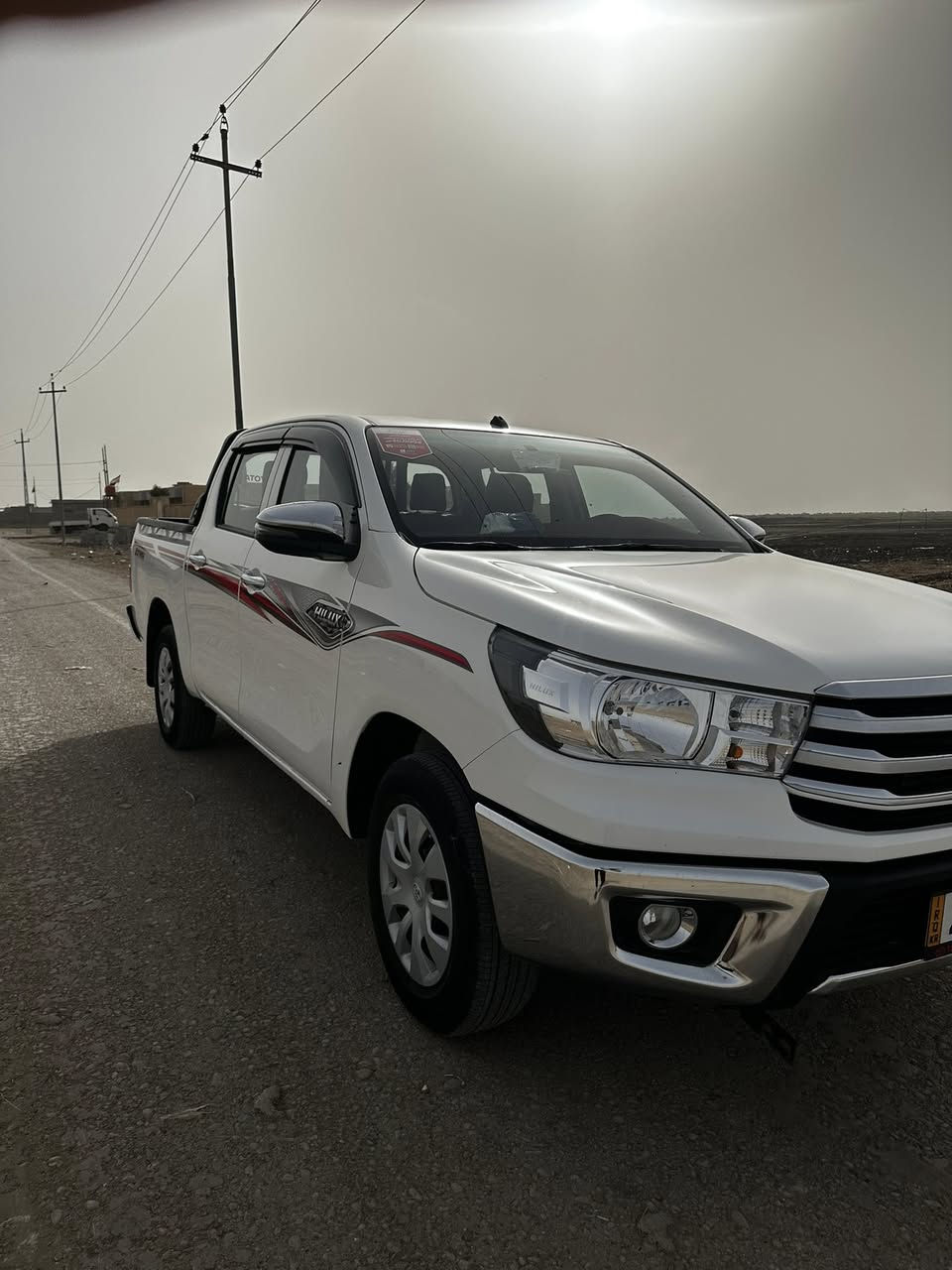 السلام عليكم 
للبيع تيوتا هايلوكس 2024 رقم أربيل كفاله عامه 
السياره نضيفه استخدام شخصي ما داخله شركه 
ماشيه 27 ألف السعر 255 وبيها مجال بسيط 
*********** بس الشراي يتصل
