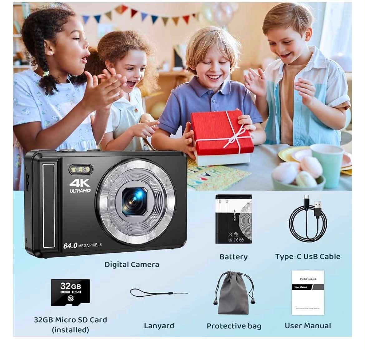 تتميز هذه الكاميرا الرقمية بدقة تصوير 64 ميجابكسل وقدرة تسجيل فيديو 4K UHD.تحتوي على شاشة 2.8 بوصة ونظام تركيز تلقائي (Autofocus) لسهولة التقاط الصور.توفر خاصية التقريب الرقمي حتى 16 مرة (16X Digital Zoom) وهي مناسبة للمبتدئين ومدونات الفيديو.

السعر : 35.000


**إذا كنت صاحب هذا الإعلان وتريد حذفه لأي سبب، رجاءا أرسل رسالة إلى الدعم الفني**