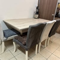 ميز طعام • 6 كراسي صاج • ما بي ضرر