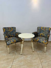 سيت راحة • خشب وخوص • ألوان متنوعه