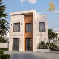 تصميم واجهة مجمع طبي يتكون من طابقين وبطابع عصري حديث .   #واجهات_مبان...