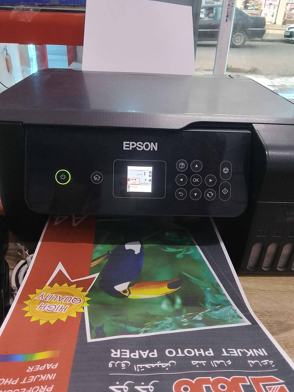 🔥 للبيع طابعة EPSON L3160 وكالة 🔥

المواصفات:
✅ طباعة ملونة + تصوير + سكنر + واي فاي
✅ شاشة LCD ملونة 3.7 انش
✅ طباعة من الموبايل بدون كيبل
✅ نظام EcoTank الموفر - الحبر يكفي 8100 ورقة اسود و 6500 ملون
✅ جودة عالية للصور والمستندات

الحالة: نظيفة جدا وشبه جديدة
الملحقات: بالكارتون + كيبل اصلي + سي دي التعاريف + كتيب + 4 عبوات حبر Epson 103 اصلية جديدة

السعر: 360,000 دينار عراقي 
قابل للتفاوض البسيط للمشتري الجاد

المكان: الموصل - [ناحية وانه يم يد الموصل]
للتواصل: [***********
***********]

ملاحظة: سعرها جديد بالمحل 380+ الف بدون حبر
البيع بسبب السفر

الصور: الطابعة + الشاشة + الكارتون + الملحقات موصل, نينوى

