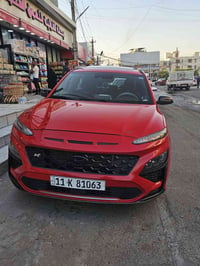 للبيع كونا 2023  فئه NLine السياره لون احمر دم الغزال  بصمه   شاشه   ك...