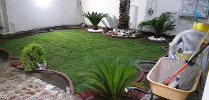 يوم  وثاني يوم ....
تستلم حديقتك جاهزه من كل النواحي مهما كان مساحتها
ثيل درجه اولى هندي
لاين مع اجمل النقشات الاسلاميه 
ورد الوان زاهيه اشجار وشتلات حسب الطلب
للتواصل   ***********
