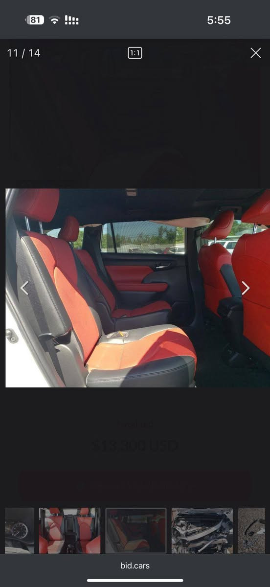 السلام عليكم 
سيارة هايلندر 2023 
بانزين 4تيربو 
رقم بغداد بأسمي تحويل مباشر 
السعر 285 وبي مجال قليل 
موقع السياره صلاح الدين قضاء بلد 
للإستفسار الاتصال على الأرقام التاليه 
***********
***********
