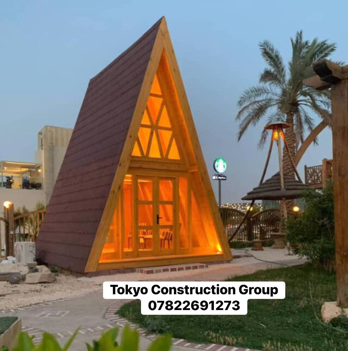 Tokyo Construction Grou  نختص بتنفيذ وتصميم الأعمال الخشبية والديكورات والمشاريع الإنشائية، وتشمل خدماتنا:

🏡 تصميم وتنفيذ الأكواخ الخشبية
🪵 الأعمال الخشبية والديكورات
🪜 تنفيذ وتصميم السلالم الخشبية
🏗️ أعمال المقاولات العامة
✨ تنفيذ مشاريع حسب الطلب وبأعلى جودة

نسعى دائماً لتقديم تصاميم عصرية وتنفيذ احترافي يليق بثقة عملائنا.

📞 للاستفسار والتواصل: ***********
📩 يمكنكم التواصل معنا عبر Messenger

Tokyo Construction Group — نبني أفكاركم بإتقان.
