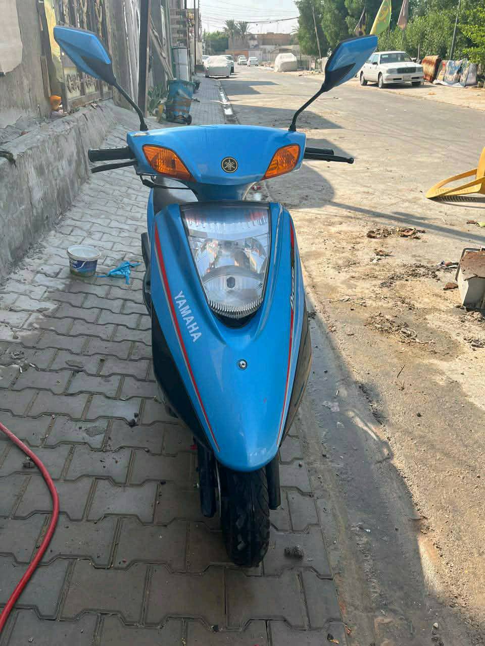 دراجة ياماها للبيع بحالة جيدة. الدراجة لونها أزرق وجاهزة للاستخدام. مناسبة للتنقل داخل المدينة واقتصادية في استهلاك الوقود.