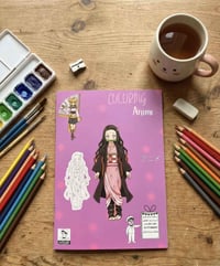 دفتر تلوين أنمي تصاميم أنمي مختلفة ومحبوبة للاطفال مكتبة قلم  طباعة - ...
