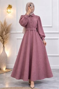 فستان عيد • قماش ميلانج • مقاس ٤٠-٤٦