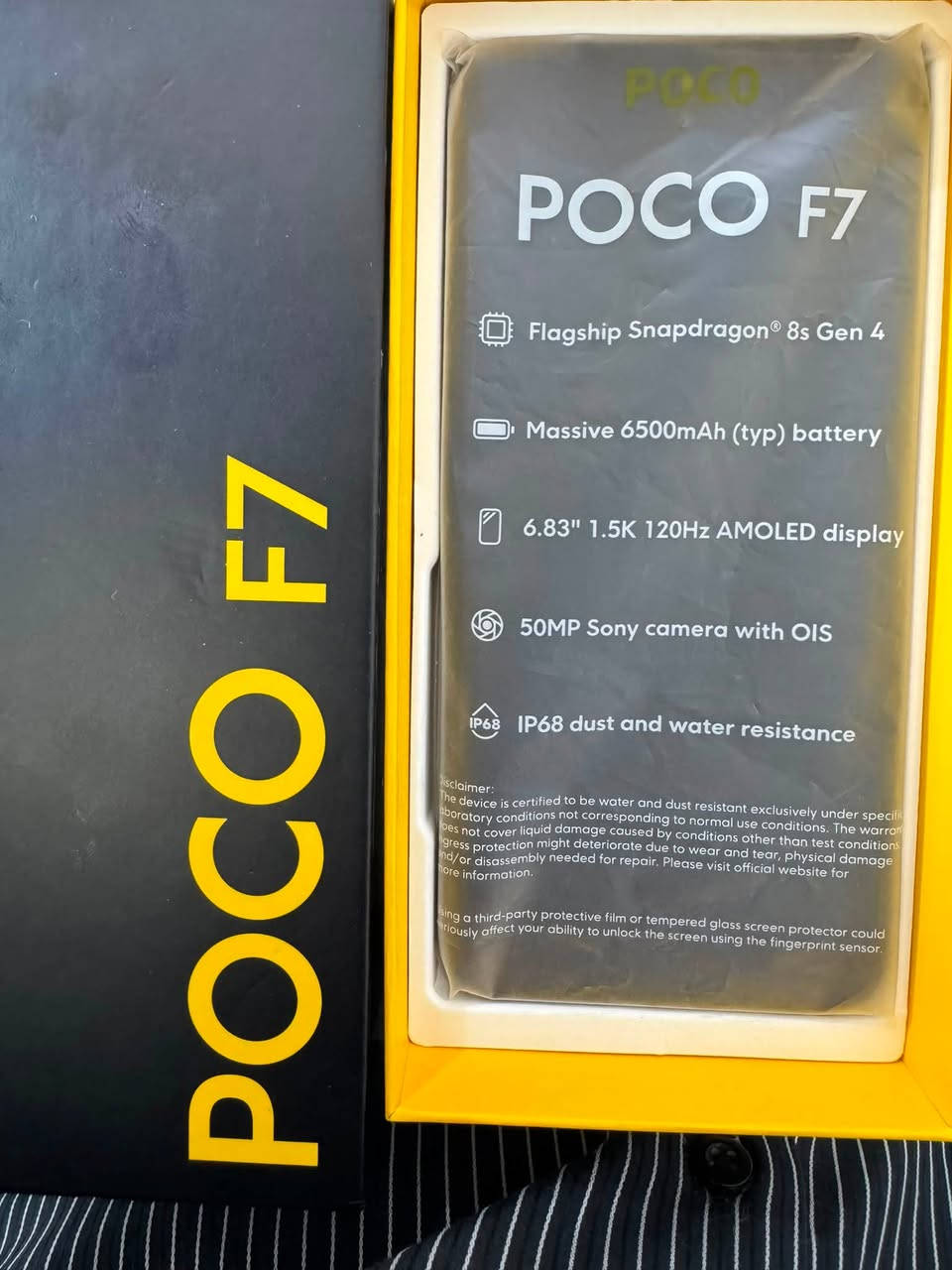 جهاز بوكو (POCO F7 ) نظافة الجهاز عاليه ذاكره 512 رام 12 بطارية 🔋 6500 ضد الماء سعر 510 الف 
***********
