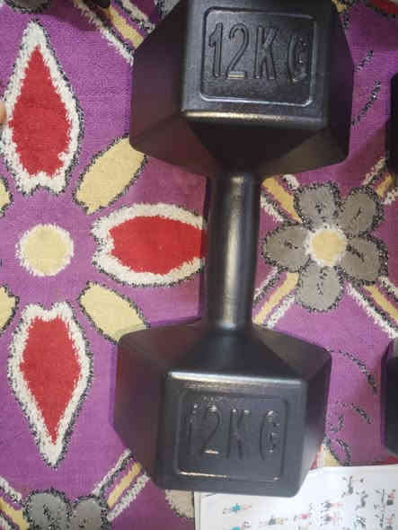 دمبلصات للبيع زوج 24 كيلو الوحده 12 كيلو مع كورسات تعليم ب50 وبيهن مجال ***********
