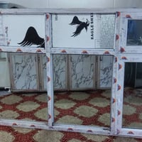 شباك ارتفاع  متر ونص  وعرض مترين ونص للبيع بسعر ٥٠ الف الاتصال على الر...