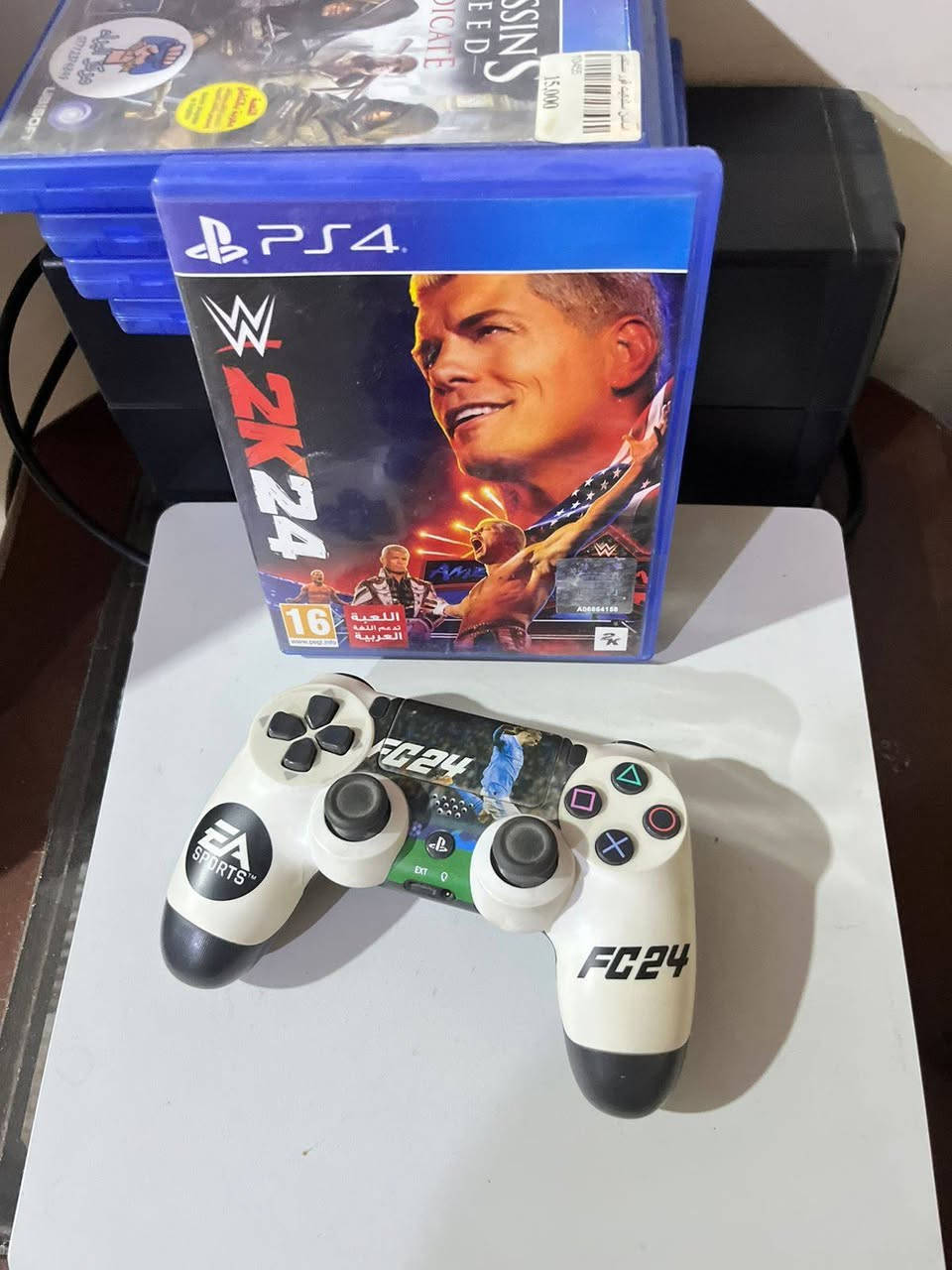 بلي 4 للبيع
السلام عليكم 
بلي 4 اون لاين مستعمل قليل مامفتوح ابد كدامكم
ويا 5 العاب 
2K 24 
Assassin's Creed Syndicate 
Assassin's Creed Unity 
Detroit 
Rainbow Six 
العاب كلهن جدد على كد التختيم فقط
مع يو بي اس نوع K star يشتغل ربع ساعه ويطفه واذا تبدله بطاريه يطول ساعه
و مع يده وحده تجاريه 
وكامل ملحقاته ويا 

السعر 300 الف قفل ابيع شلع تجي تفحص بعينك وتتوكل
مكاني بغداد / حي الجهاد / الملحانية 
*********** متواجد واتس اب
