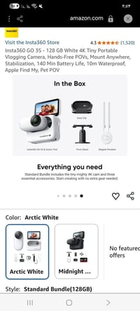 Insta360 GO 3S • ١٢٨ جيجابايت • ٤K