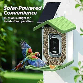 جهاز تغذيه الطيور الذكي يعمل بتقنيه الواي فاي يحتوي على كامره عاليه الدقه لرويه الطيور  
بحتي لوح شمسيه لإمداد الطاقه بشكل مستمر 
يرسل شعار للتلفون عند وصول الطيور 
اهواي موصفات بي
للحجز واتساب ***********
