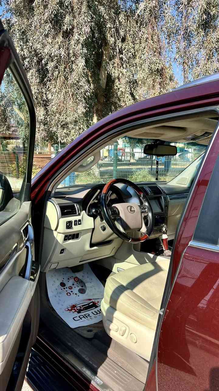 لكزسGX460-2014خليجي
فول موصفات
لون مميز ماروني
داخل بيجي جلد
رقم مميز بغداد 44999R
محرك 4600cc-V8
مسوي ادامة للمحرك
كامرات امامي وخلفي وجانبي
حساسات 360
تحديد مسار
جكات
تحكم في سرعة الزحف
كشنات كهرباء
كشنات امامي والخلفي تبريد وتتدفئه
كشنات الصندوك كهرباء
كشنات خزن 
فتحة سقف
ماشية200الف
دعاميه خلفيه صبغ+طخه بالباب الخلفي اليمين
السعر310
***********
