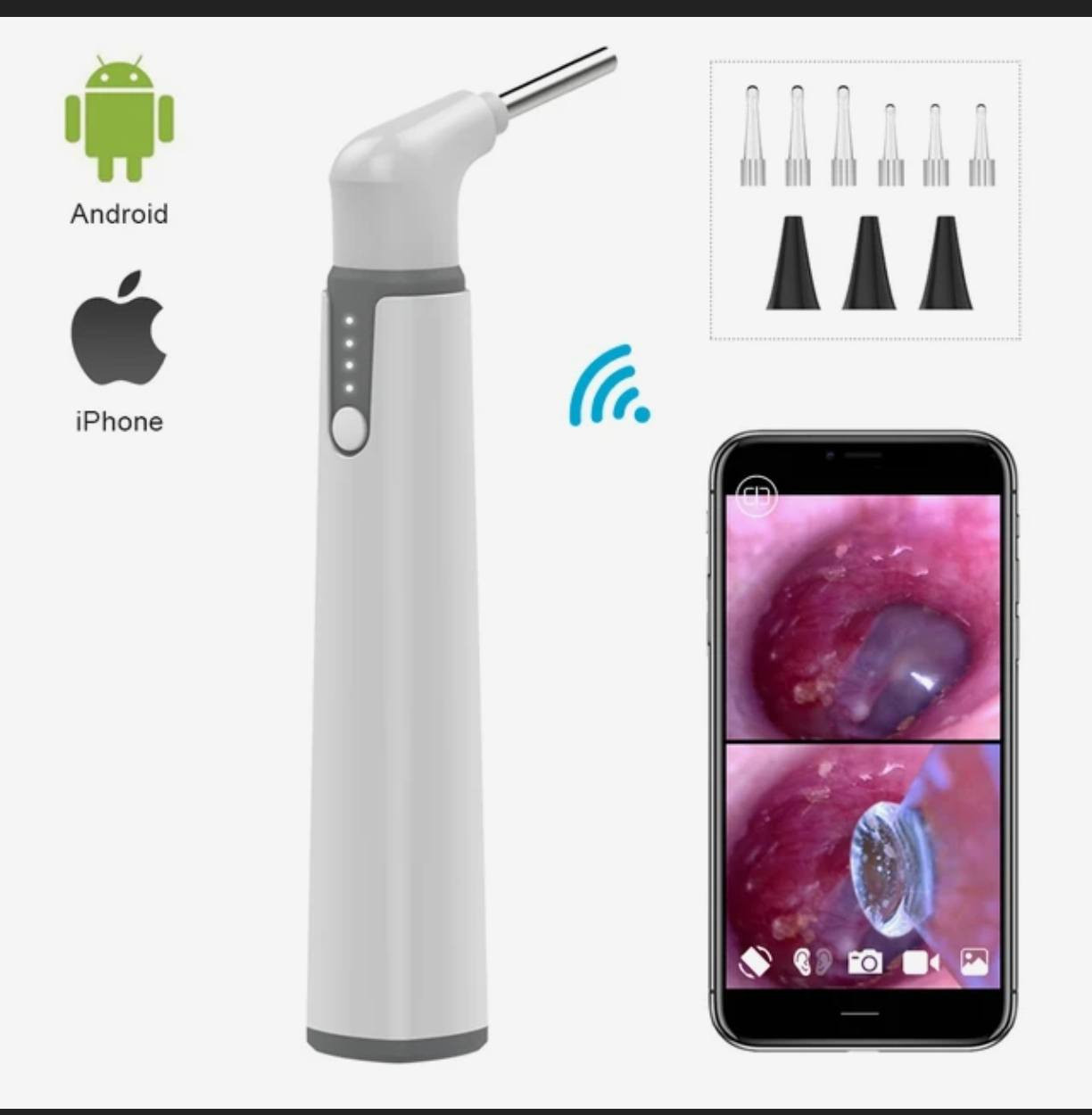 📱👂 منظار الأذن الذكي – Smart Otoscope
✨ المميزات:
📲 يعمل مع Android و iPhone
📶 اتصال مباشر عبر Wi-Fi
📷 كاميرا عالية الدقة لرؤية واضحة داخل الأذن
💡 إضاءة LED لرؤية أدق
🧼 رؤوس سيليكون متعددة وآمنة للاستخدام
🔋 بطارية قابلة للشحن

👨‍👩‍👧 مناسب لفحص:
👂 الأذن
👃 الأنف
👄 الحلق

🩺 يساعدك على:
✔ تنظيف الأذن بأمان
✔ الاطمئنان على صحة الأذن
✔ متابعة حالة الأطفال بسهولة
🎁 حل ذكي لكل بيت!
السعر 30 الف
📩 اطلبه  الان متوفر توصيل لكافة المحافظات 3000


**إذا كنت صاحب هذا الإعلان وتريد حذفه لأي سبب، رجاءا أرسل رسالة إلى الدعم الفني**