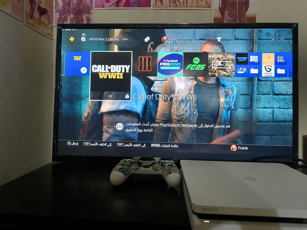 سلام عليكم 
بلي فور سلم مهكر نص تيرا نظام 11
الاون الابيض مميز 
معه جوستكين وحده اصلي ثانيه تجاري 
كيبلات كامله معه خمس العاب معه تطبيق كيم باتو
السعر 300 وبي مجال 
رقم الهاتف ***********
عنواني بغداد
