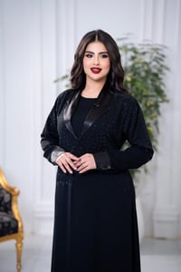 عبايات بنات • قماش اصلي • سواد فاحم
